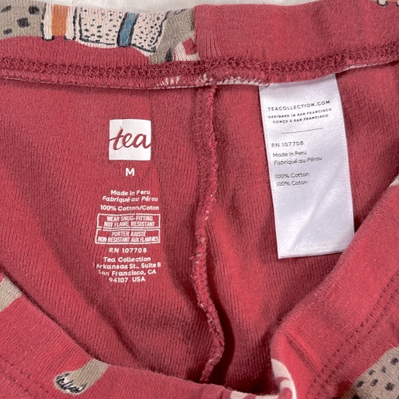 TEA COLLECTION Swedish Reindeer Adult Unisex Christmas Pajama Set Men Women M - Picture 5 of 8